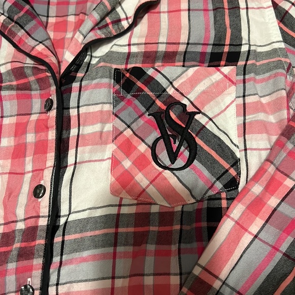 NWOT Victoria’s Secret Pink Plaid Sleep Shirt - Picture 3 of 5